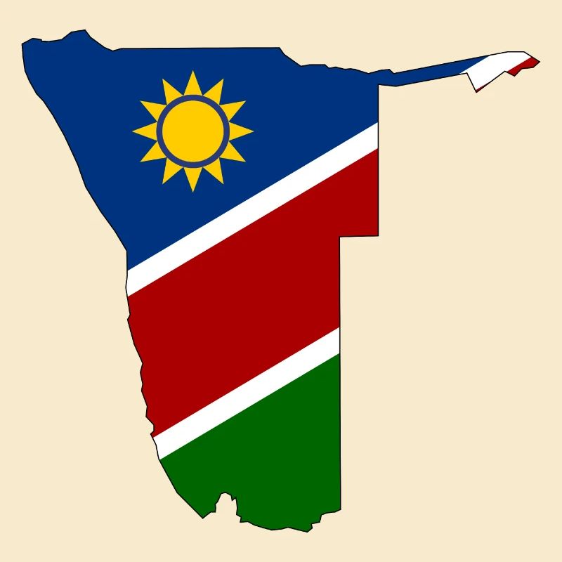 Namibia flag map