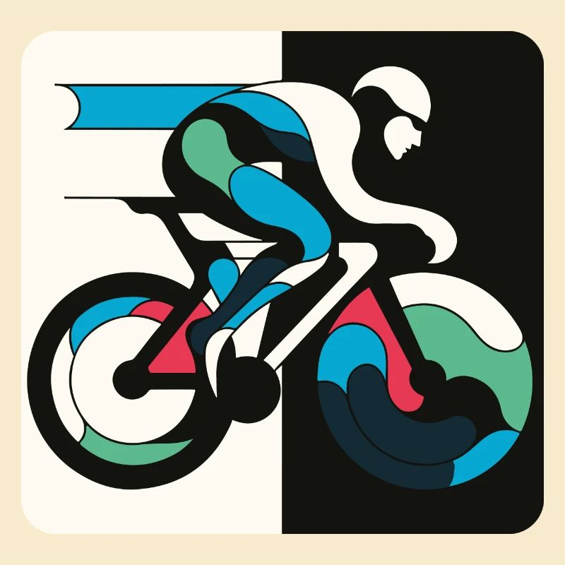 Fahrradfahrer auf dem Rennrad Triathlet Geschenk