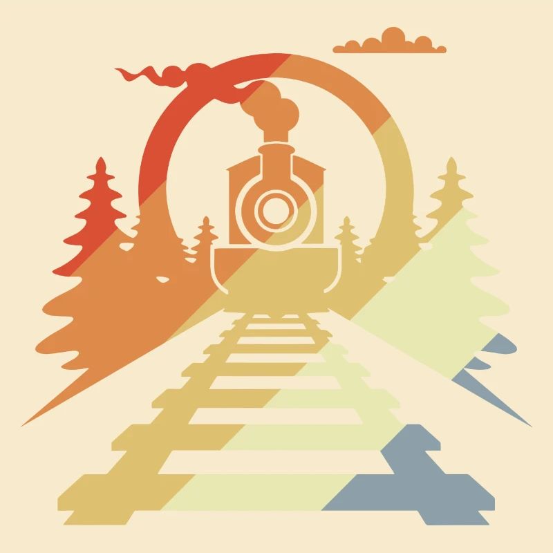 Eisenbahn Retro Stil