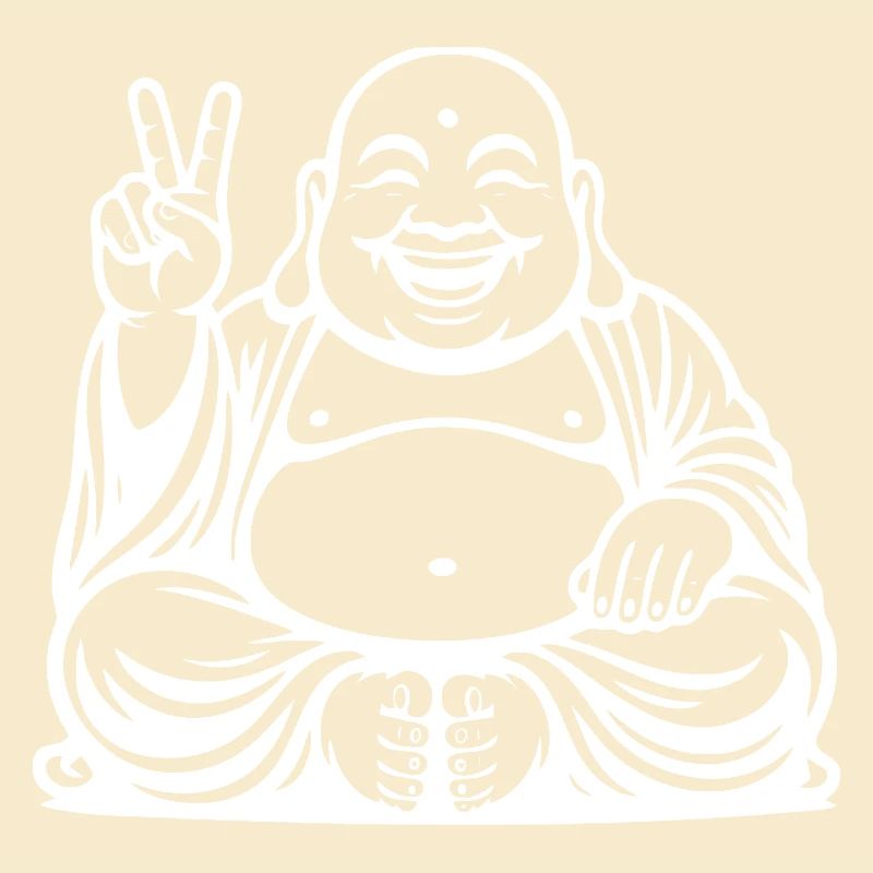 Conception de Bouddha riant joyeux