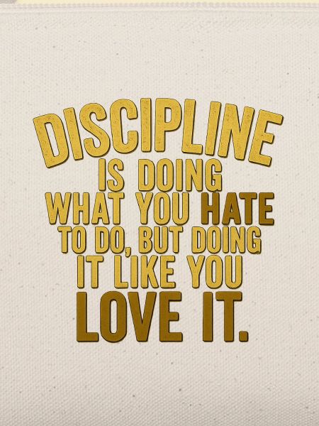 Disziplin Motivationszitat Design