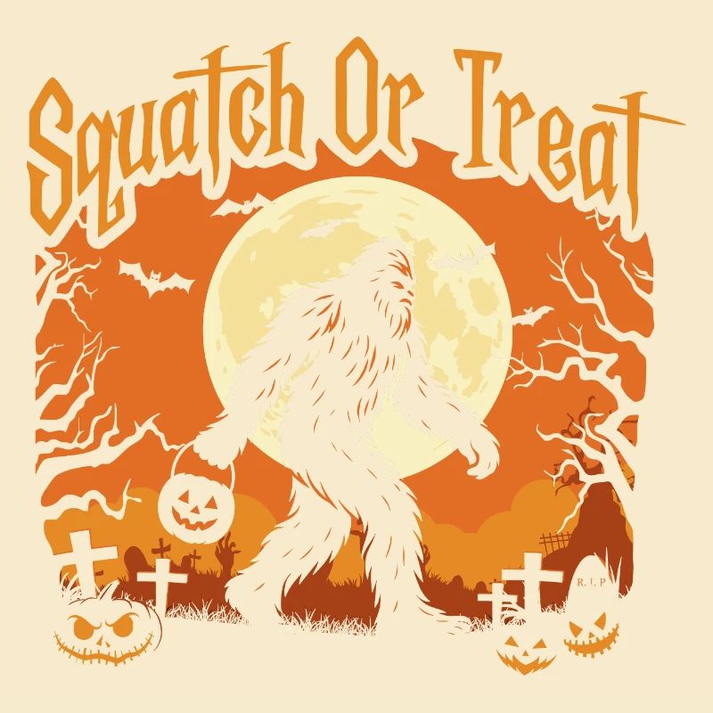 Kniebeugen oder Leckerli Spooky Bigfoot Halloween