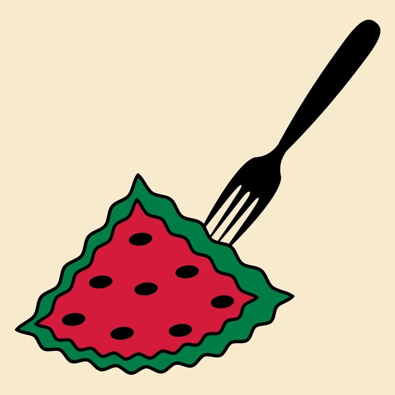 Melon with fork