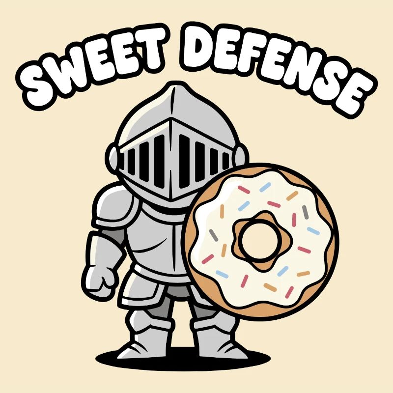 Knight with donut