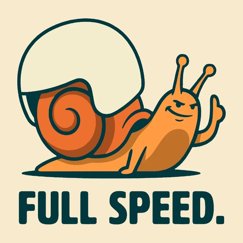 Schnecke mit voller Geschwindigkeit