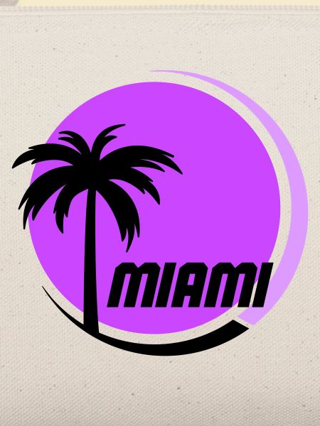 Miami Palmen Neon Retro