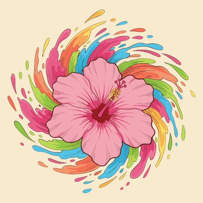Hibiskus Farbwirbel