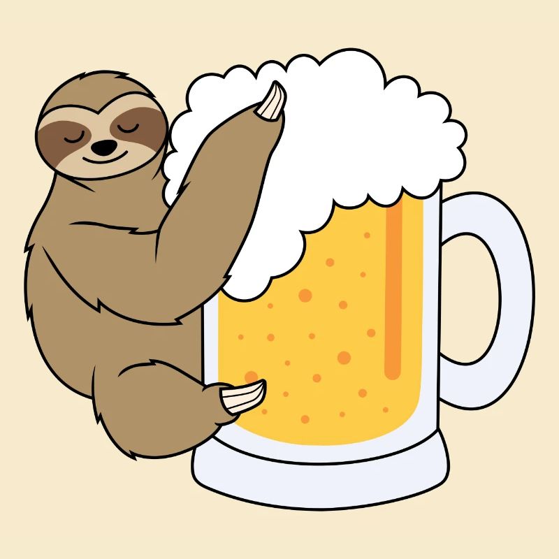 Faultier mit Bier