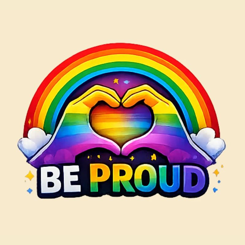 Sei stolz, Regenbogenherz-Stolz