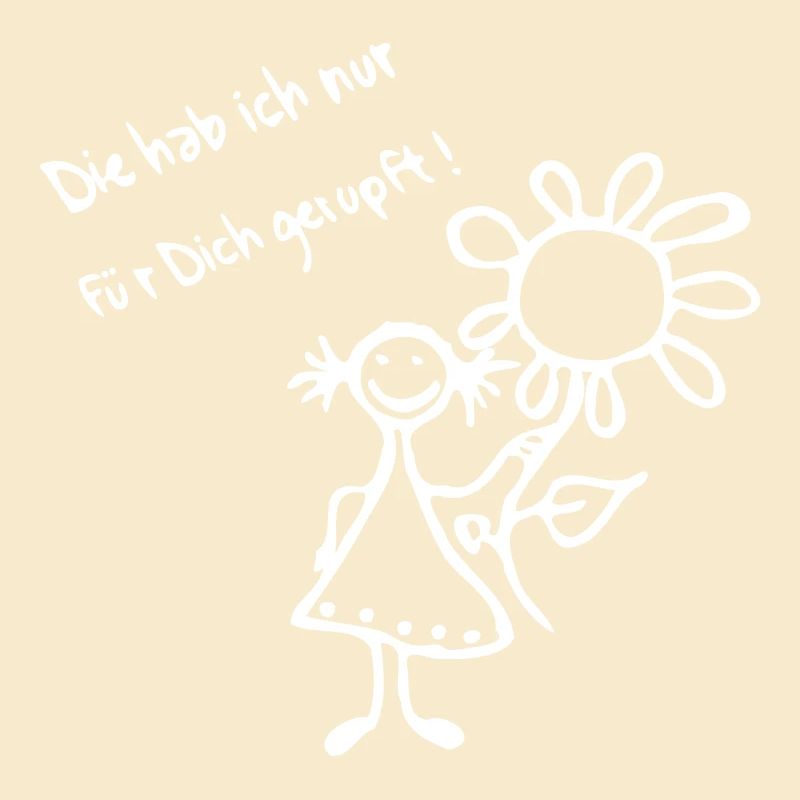 Geburtstag - Strichmännchen mit Blume