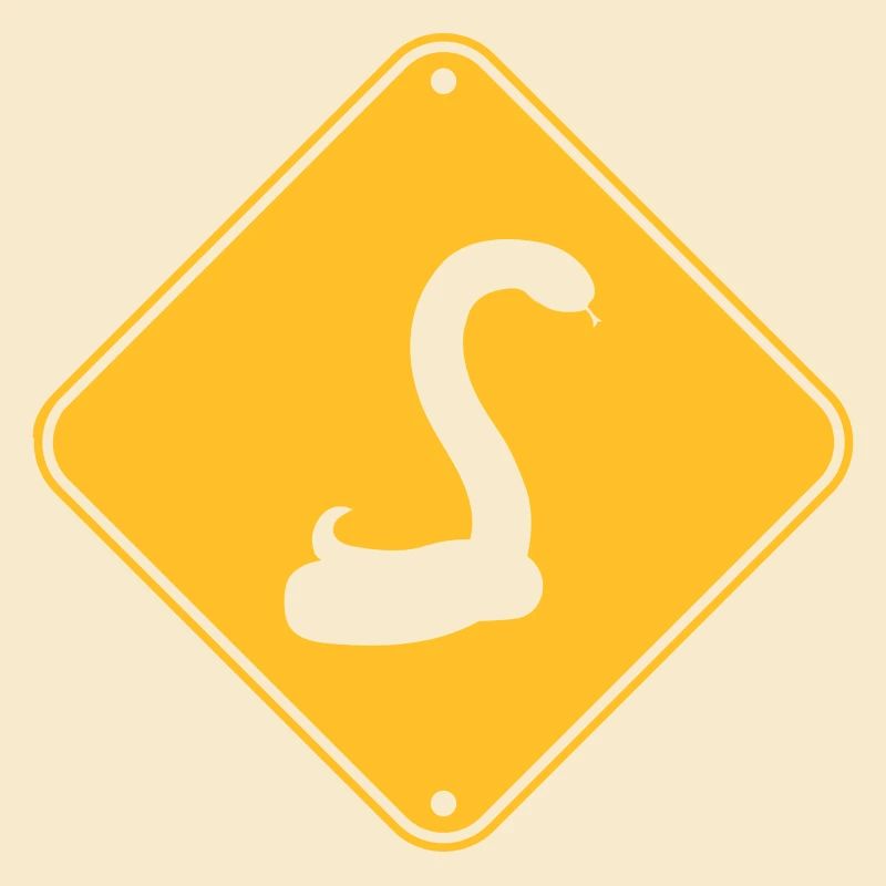 warning blindfold snake caution caution h
