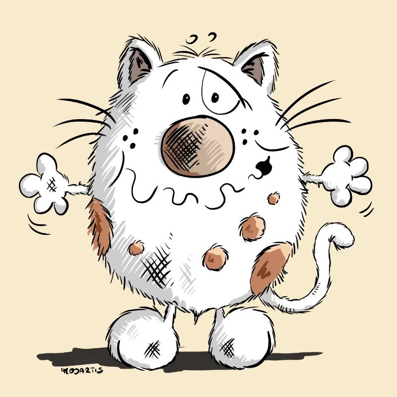 Mignon chat comique