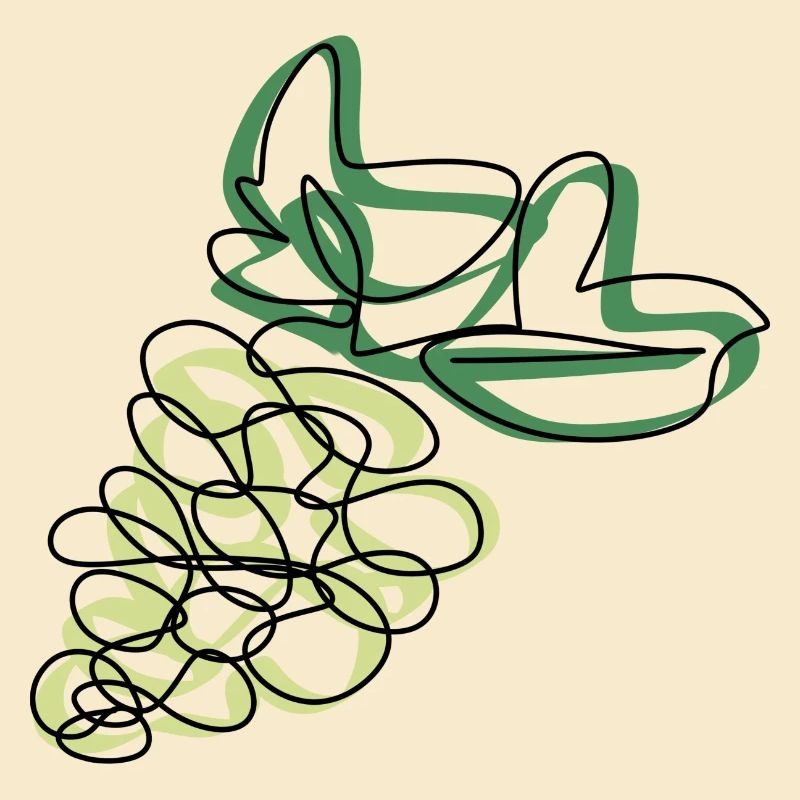 Lineart Weintrauben