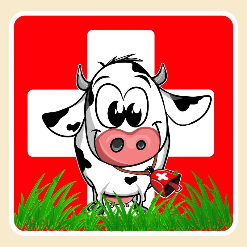 Schweizer Kuh Schweizer Flagge