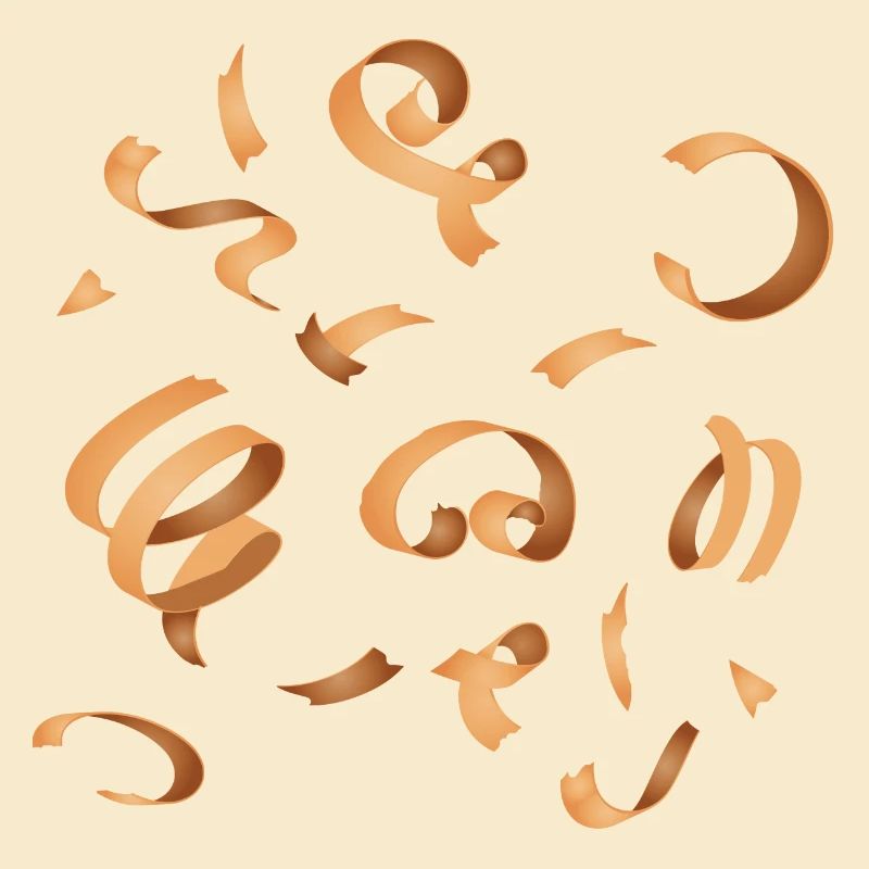 Wood chips - Where planing is done, chips fall