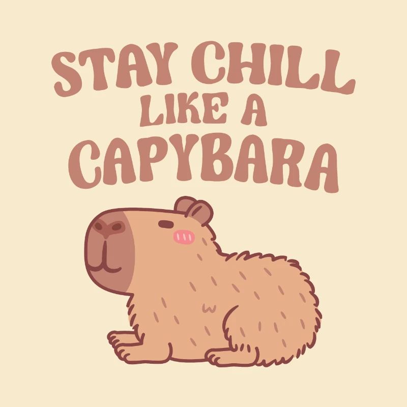 Mignon Capybara Restez Chill Comme Un Capybara
