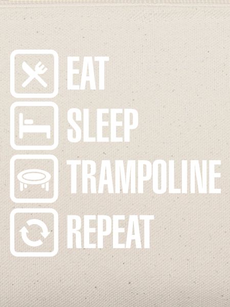 Trampolin Springen Eat Sleep Trampoline Repeat