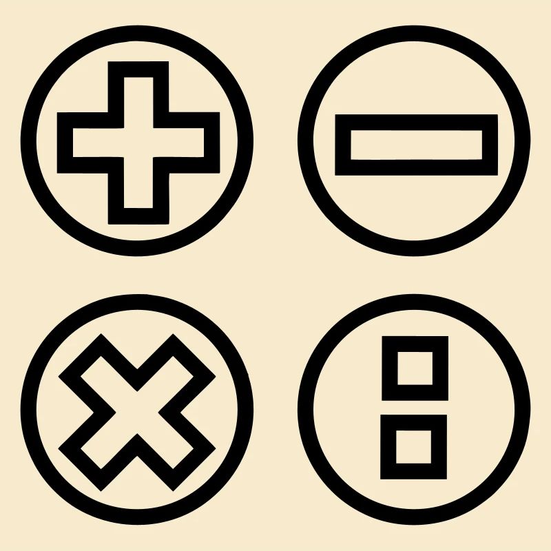 Logo mit vier Emblemen berechnen Schattenbild