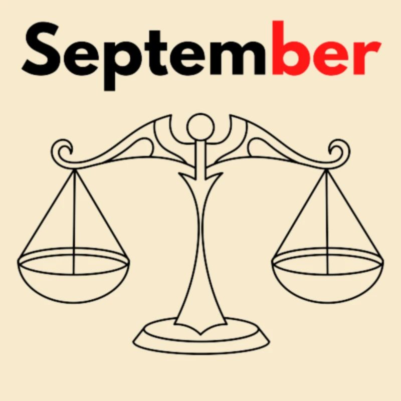 Monat mit seinem Sternzeichen Waage/September