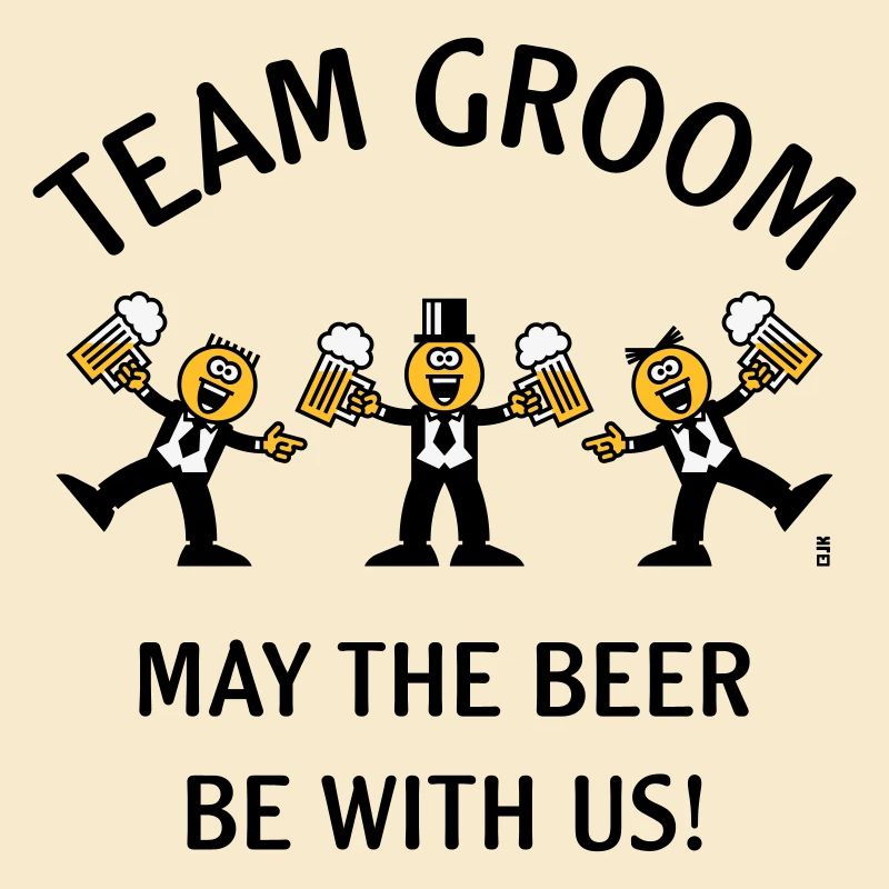 Team Groom (Caricature / Beer With Us / 3C / B)