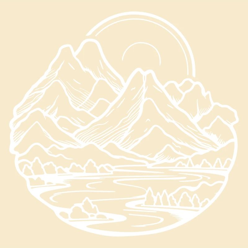 Berge Landschaft Illustration