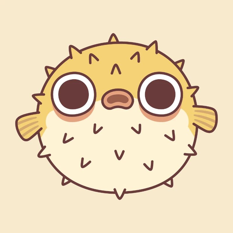 Cute Grumpy Puffer Fish