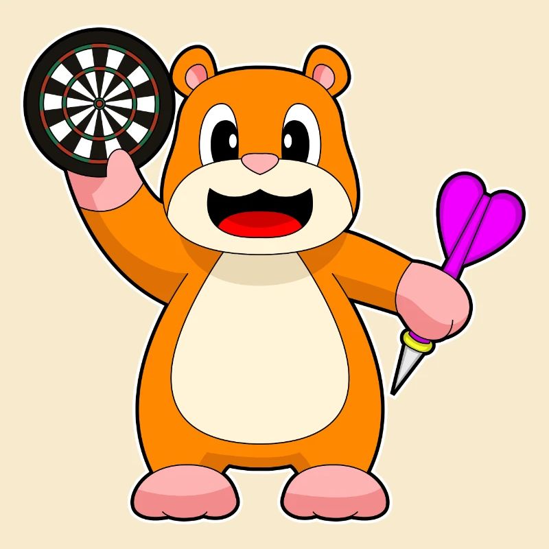 Cible de fléchettes de hamster