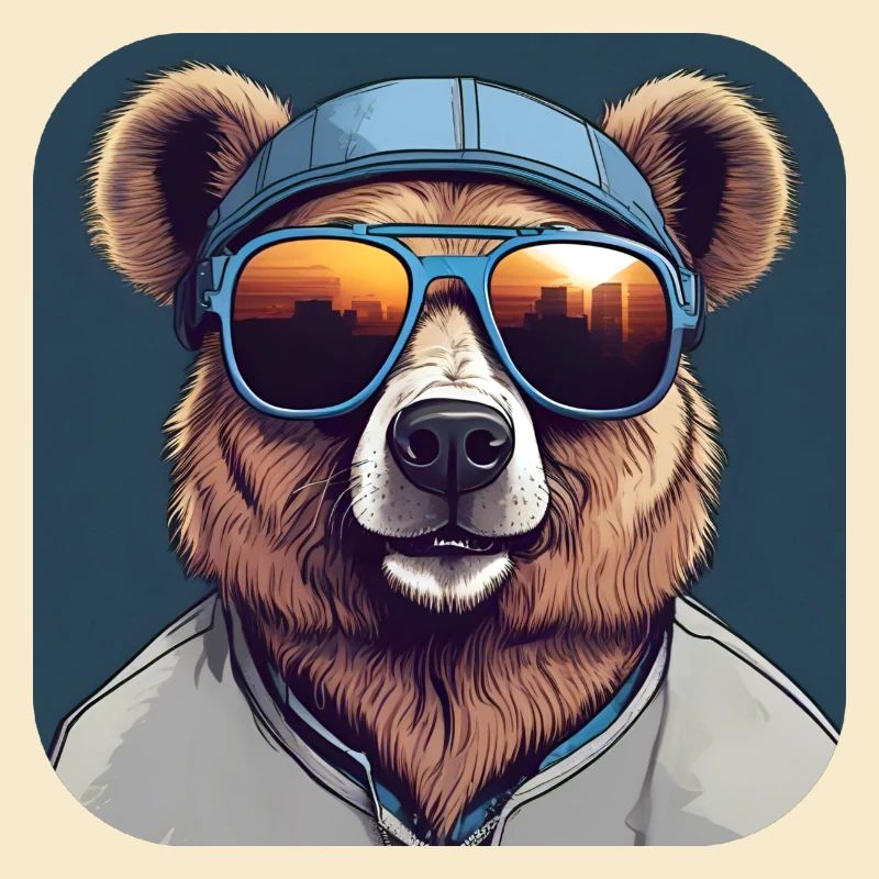 Cooler Bär mit Sonnenbrille