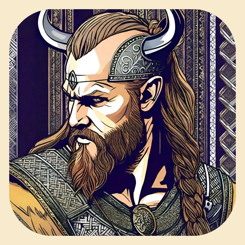 Stolzer Wikinger Krieger Germane