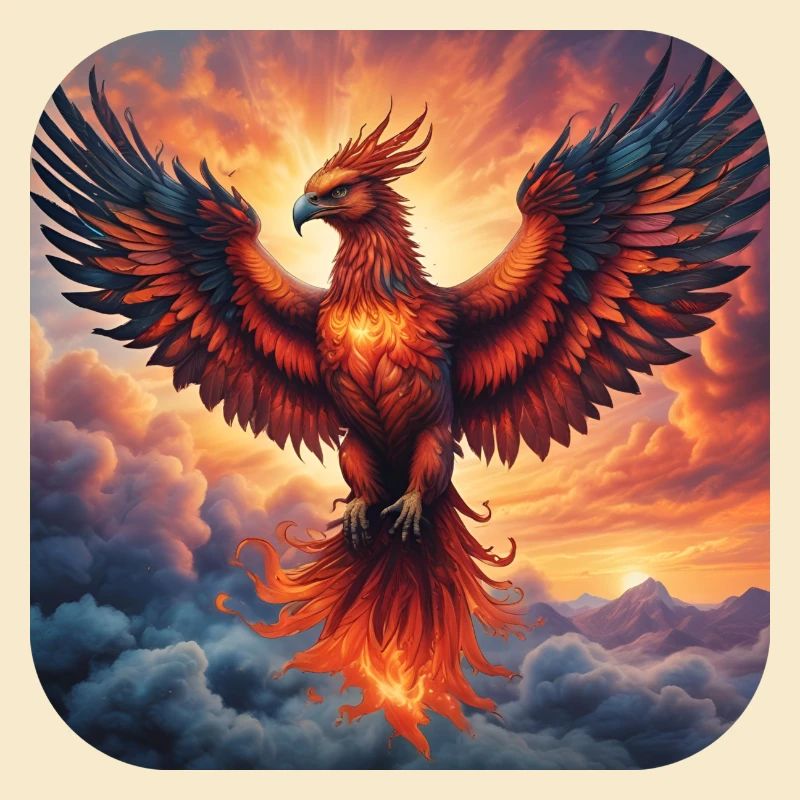 Fier phénix de feu
