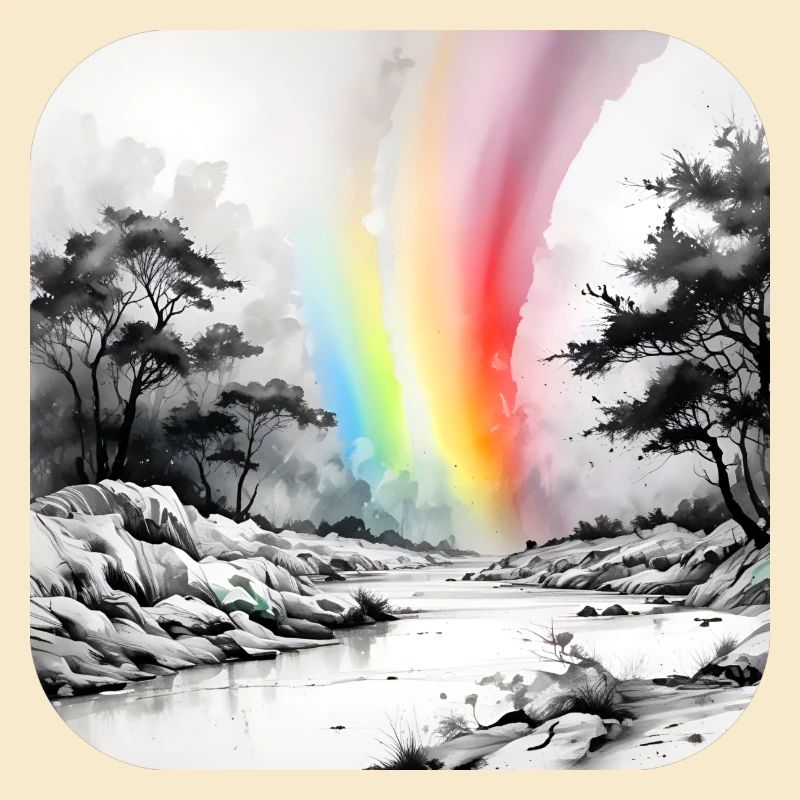 Landscape with rainbow