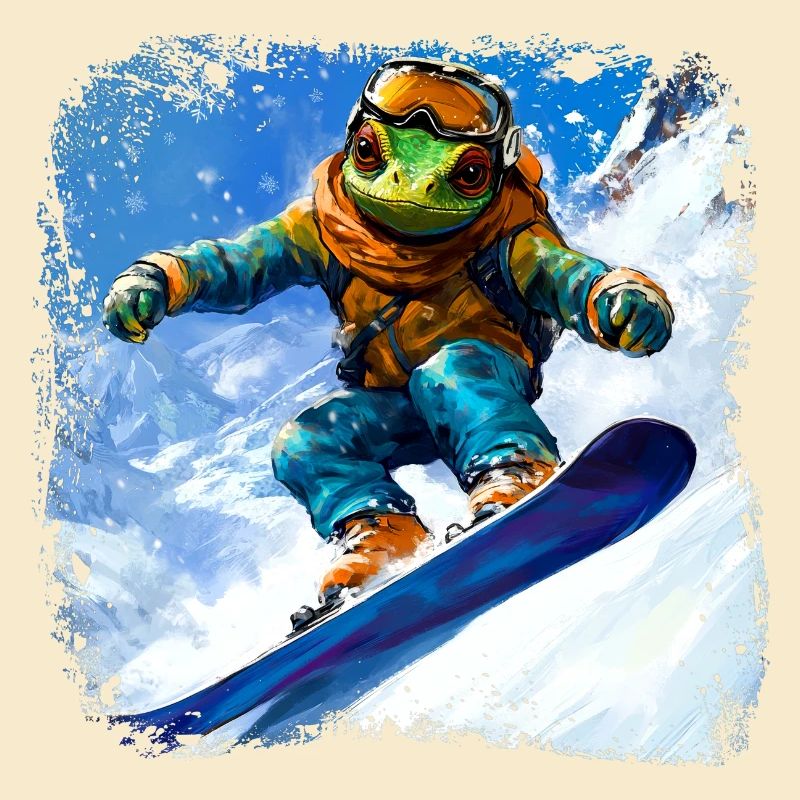 Snowboard Chamäleon
