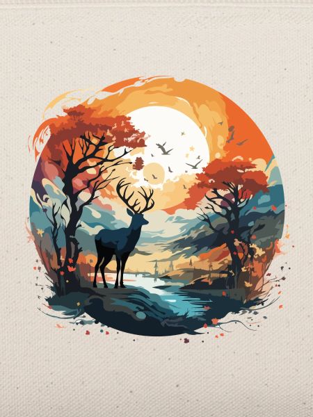 Hirsch im Herbstkreis