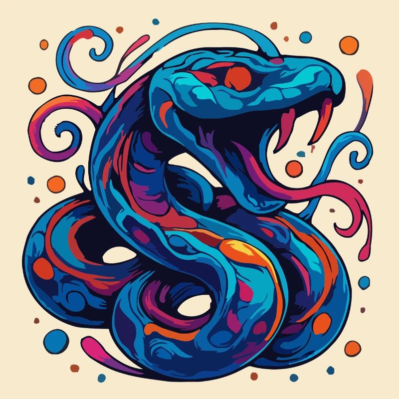 Serpent coloré