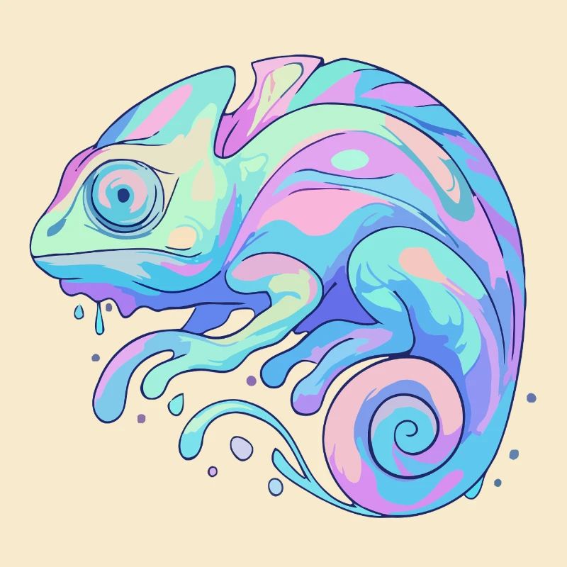 Pastell Chamäleon