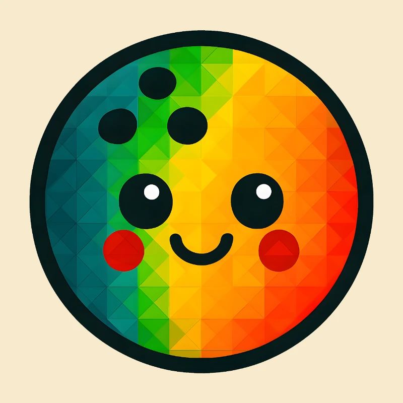 WPAP Polygon Kawaii Style Toy Cone Ball