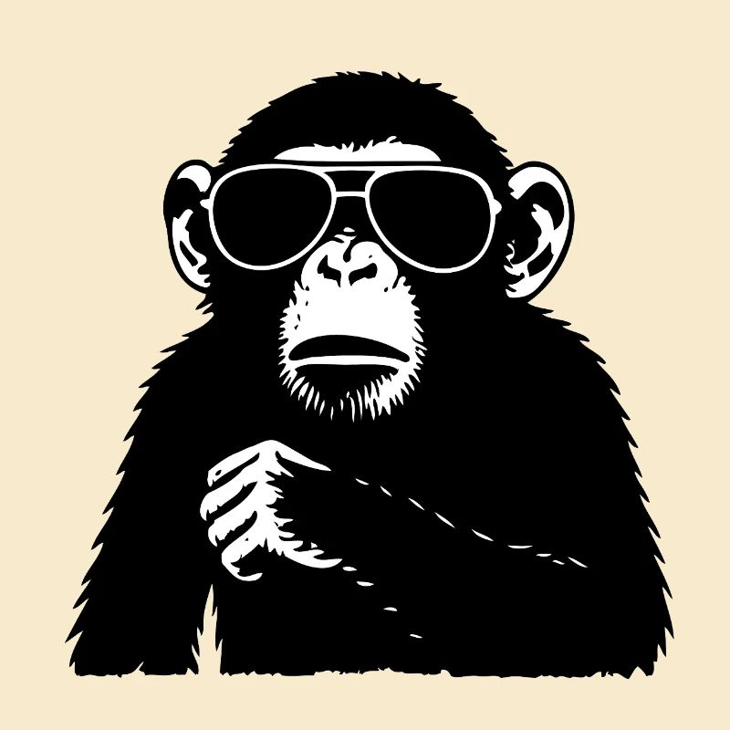 Cool Affe mit Sonnenbrille