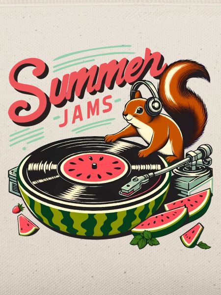 Summer Jams Musik - Eichhörnchen mit Melone