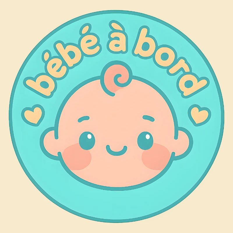 Bébé à bord pastel