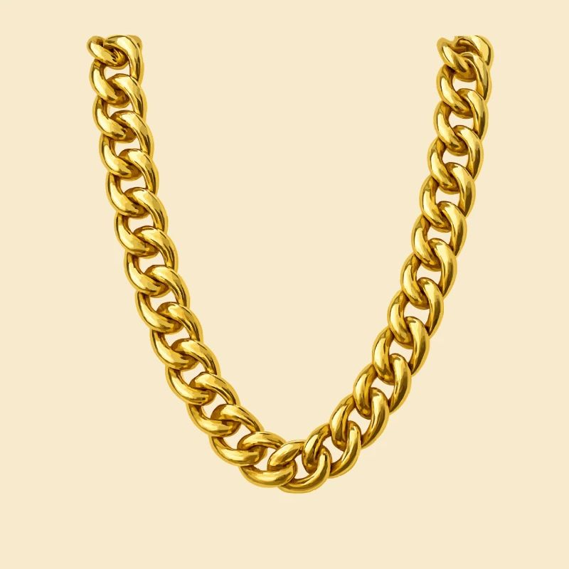 Collier gourmette en or
