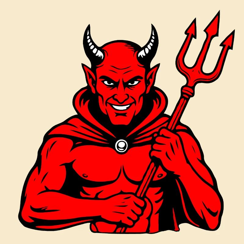 Trident du Diable Satan Enfer Cornes du Mal Horreur