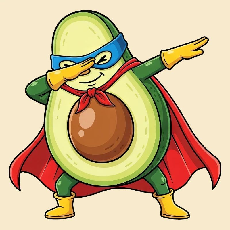 Avocado Held Vegetables Strong Vegan Role Model