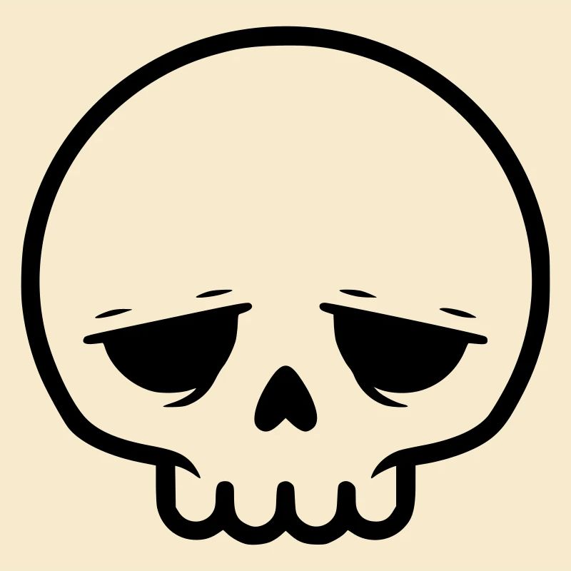 Crâne triste | Emo & Goth Design