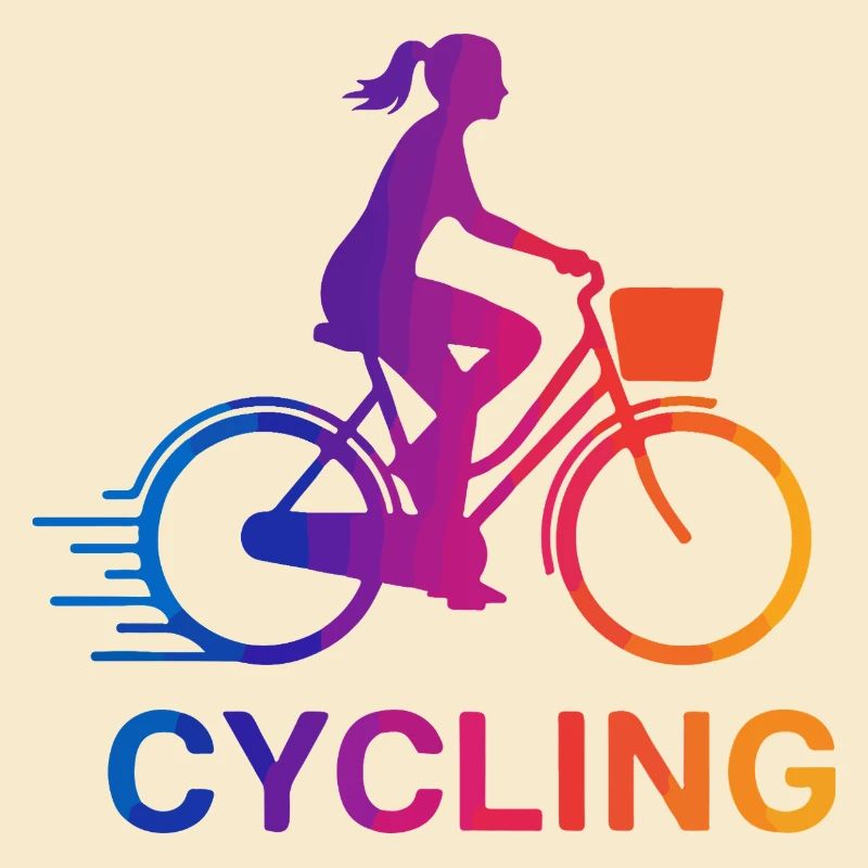 Rainbow Gradient Cyclist