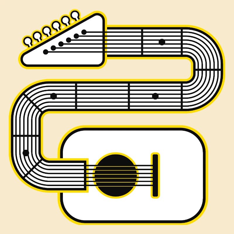 Abstrakte Gitarrenkunst