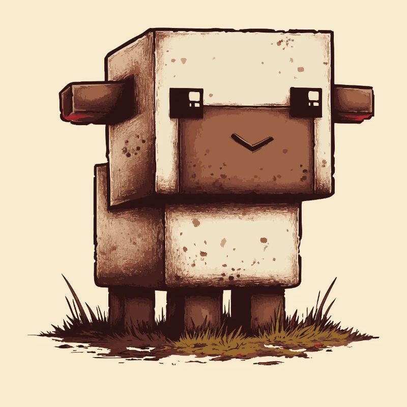 Pixel Schaf Retro Look