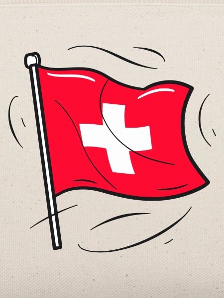 Schweizer Flagge Patriot Design