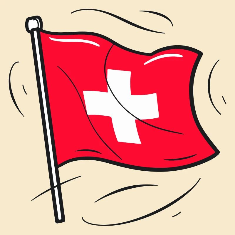 Schweizer Flagge Patriot Design