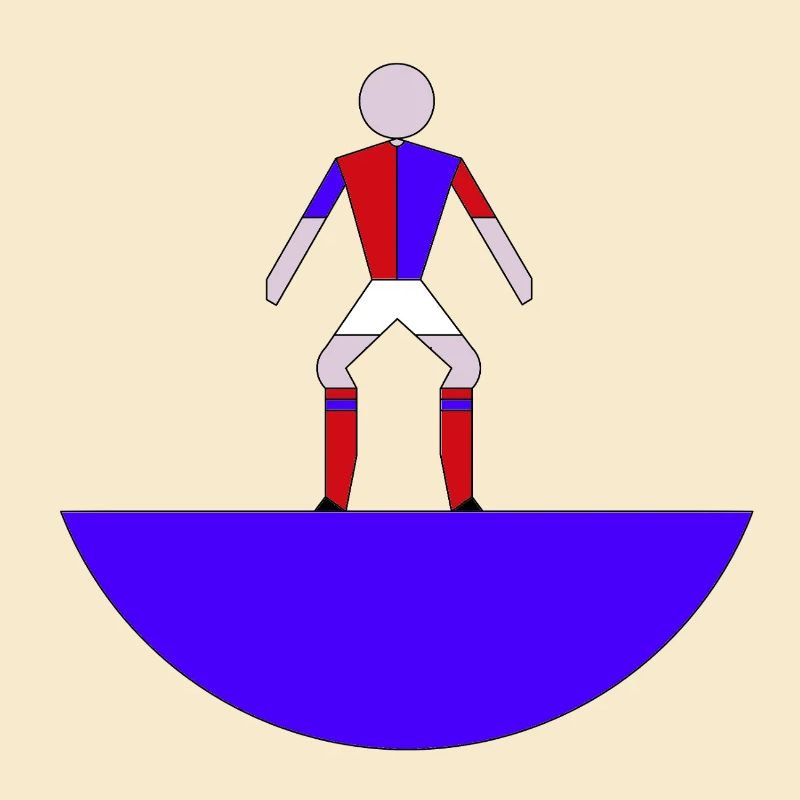 Subbuteo Geometric Hero auf Blue Arc