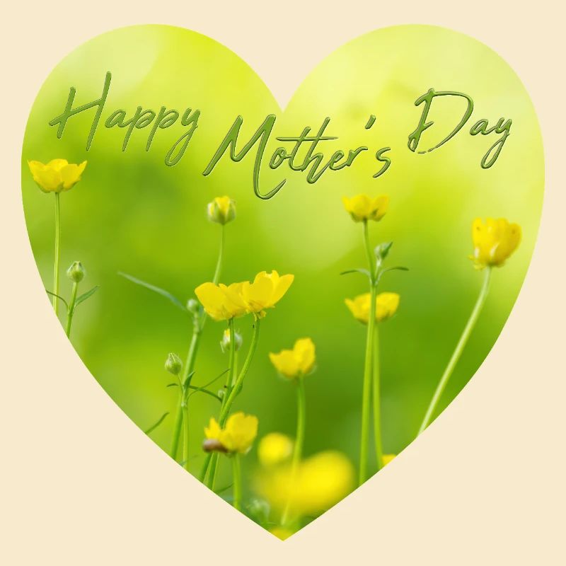 Herz mit Blumen zum Muttertag Geschenk Muttertag